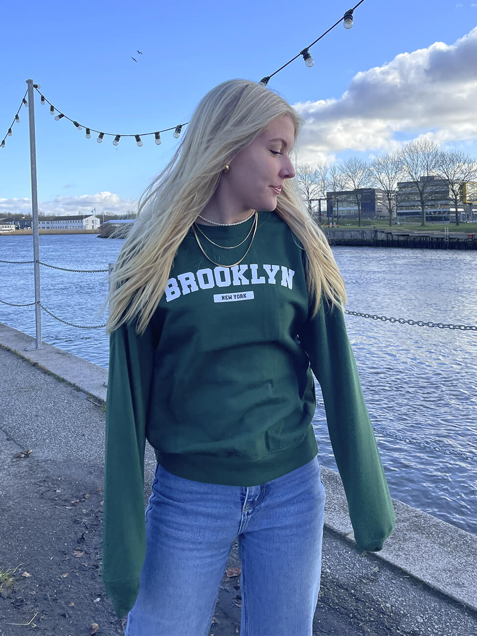 Brooklyn - Grøn Sweatshirt