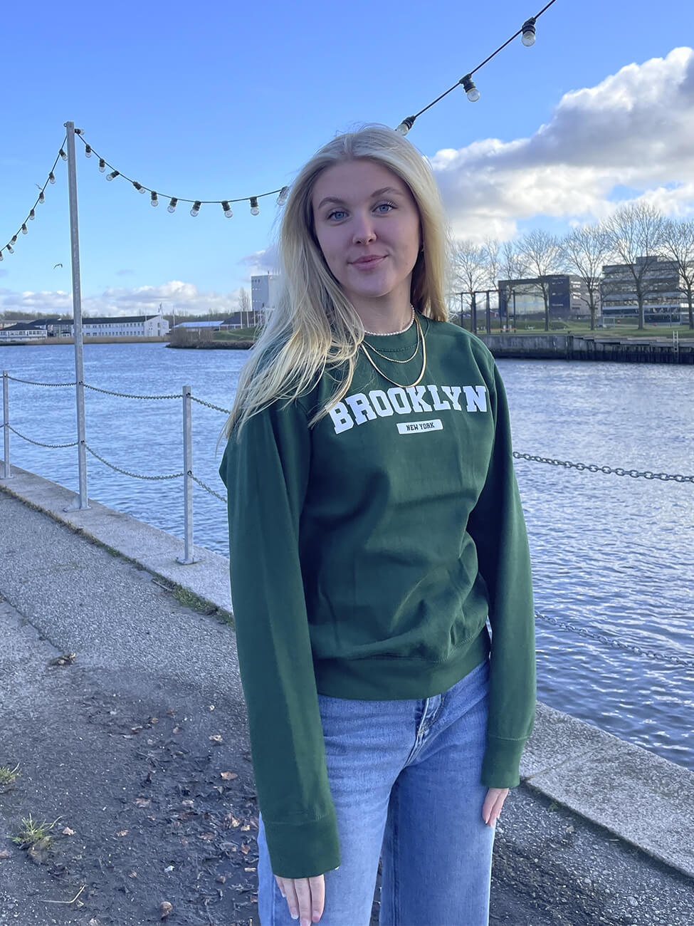 Brooklyn - Grøn Sweatshirt