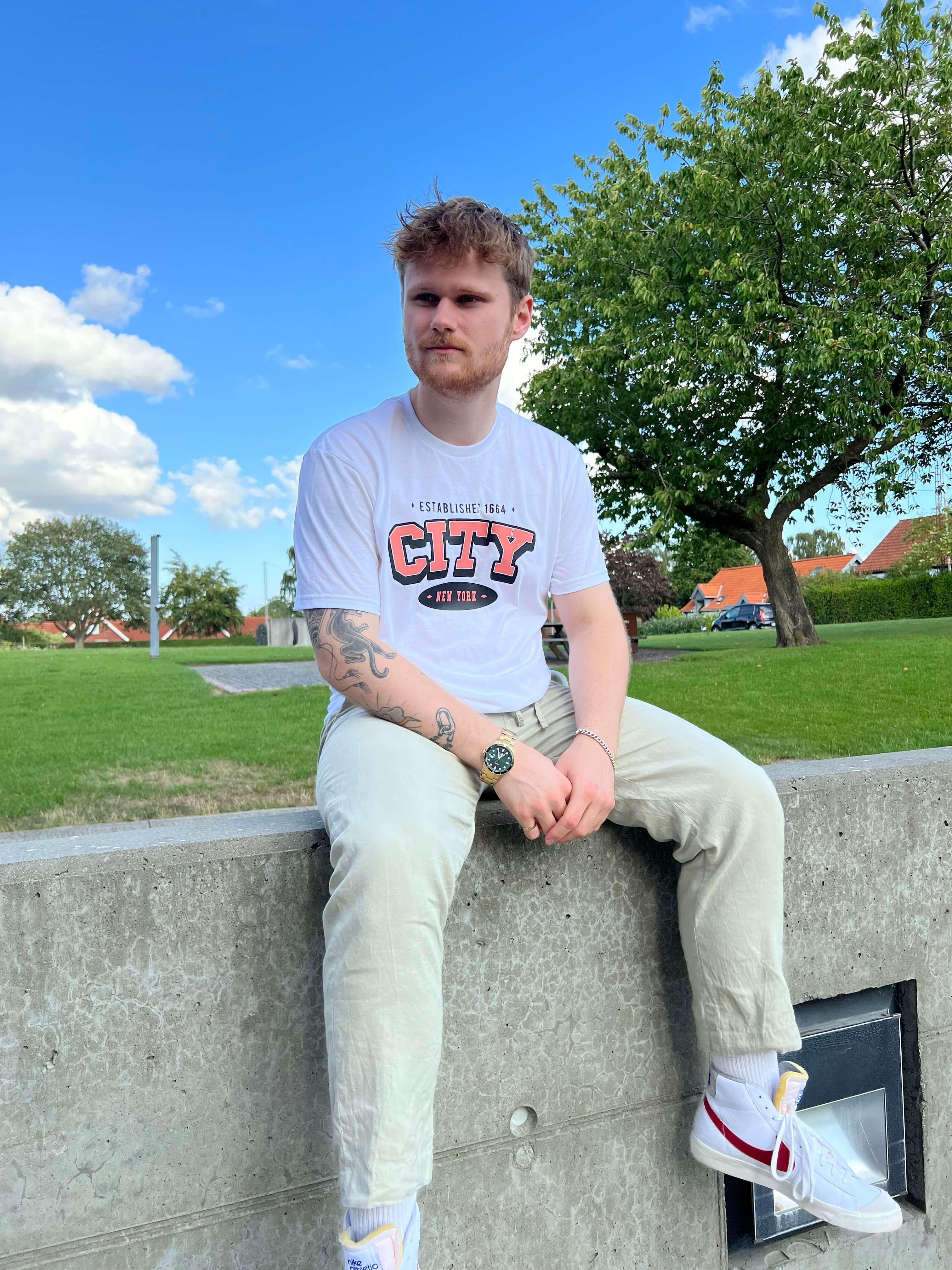 Varsity NYC - Hvid T-Shirt