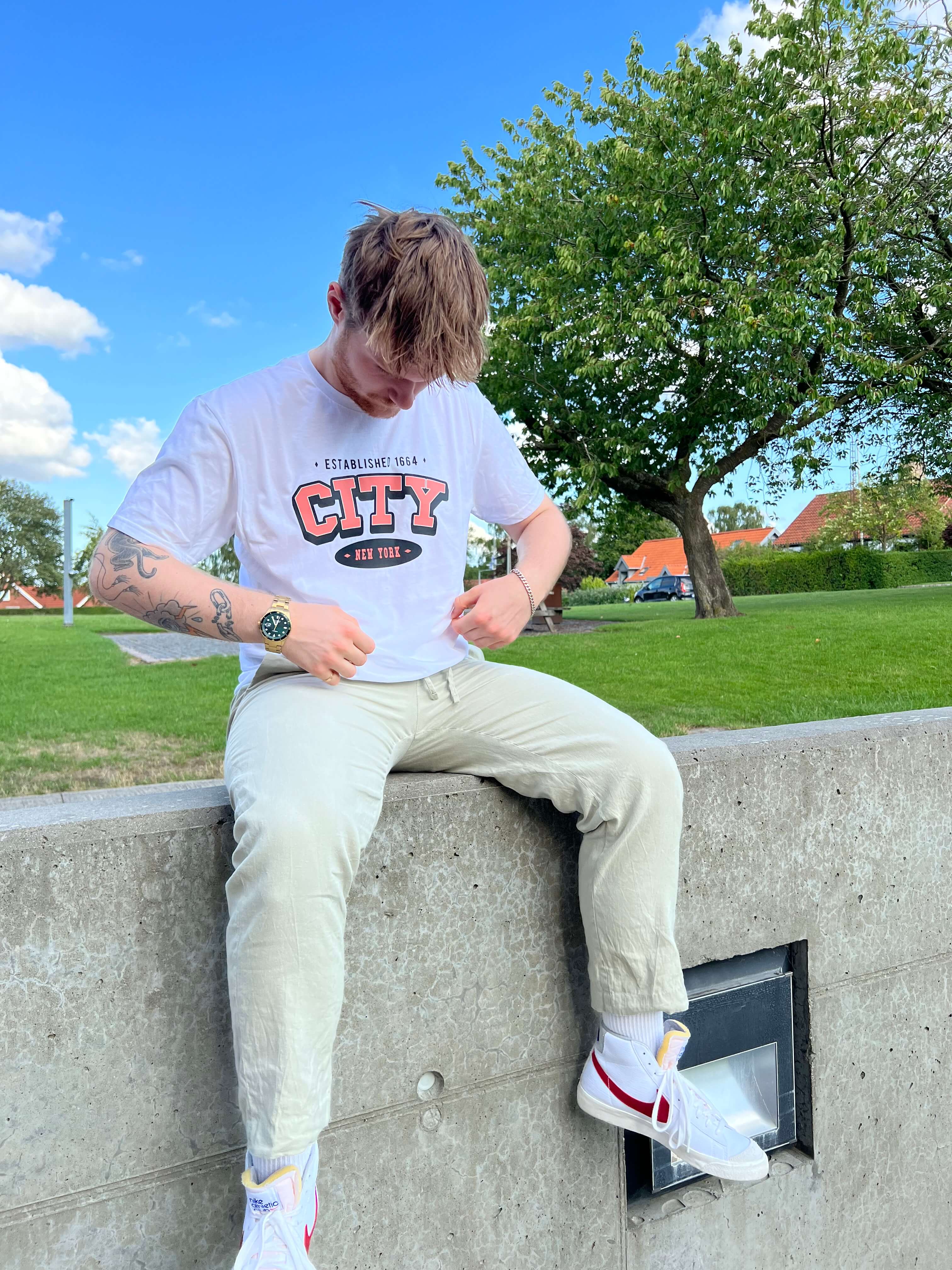 Varsity NYC - Hvid T-Shirt
