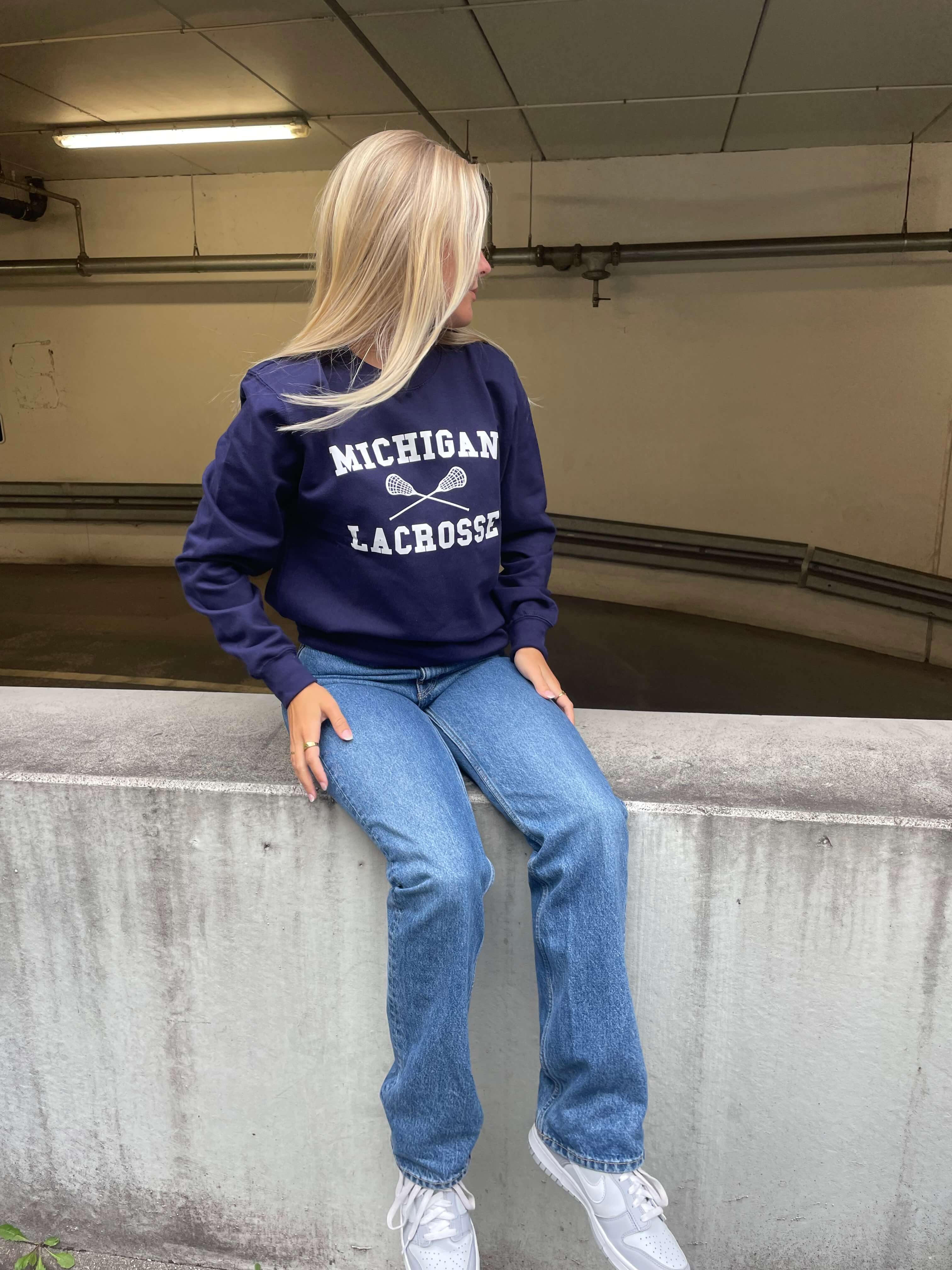 Michigan Lacrosse - Navy Sweatshirt