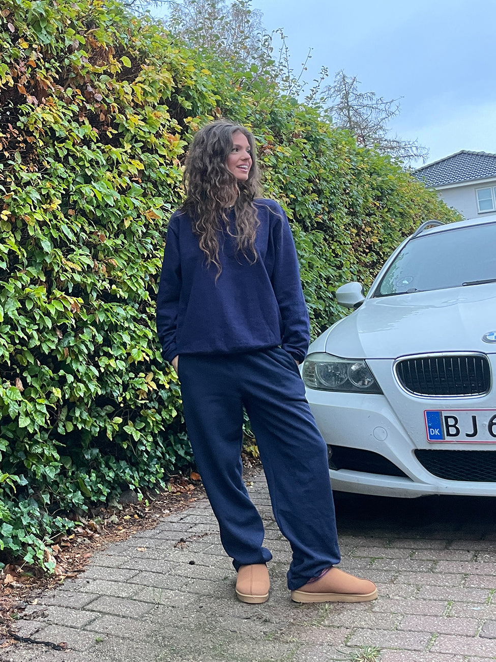 Navy Sweatpants (Uden elastik ved anklerne)