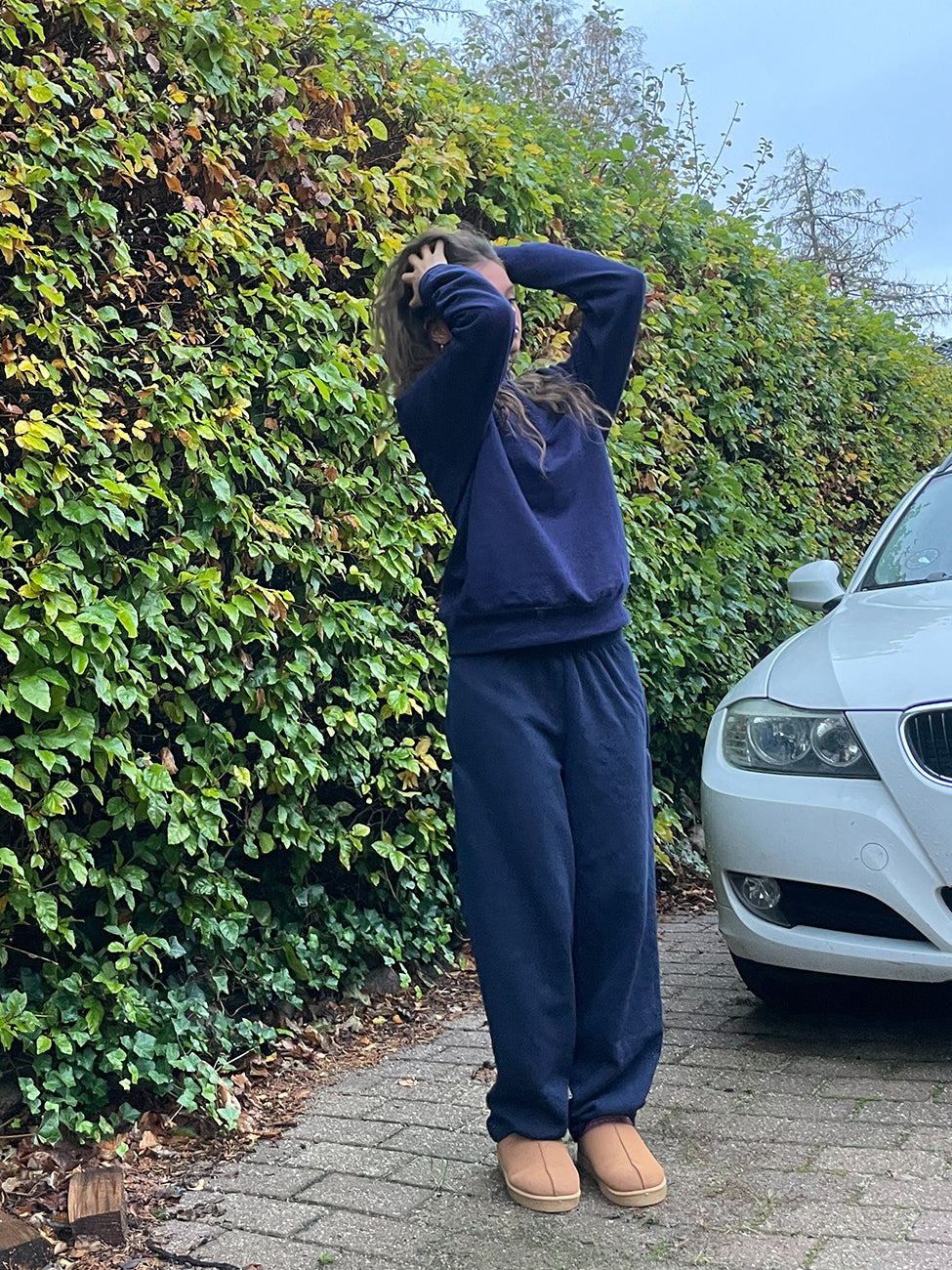 Navy Sweatpants (Uden elastik ved anklerne)