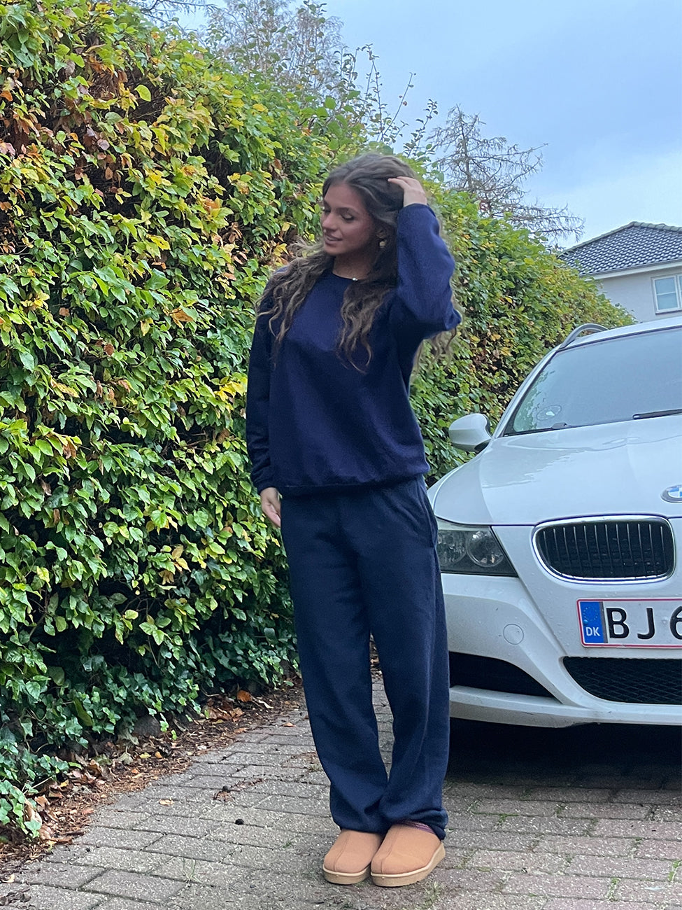Navy Sweatpants (Uden elastik ved anklerne)