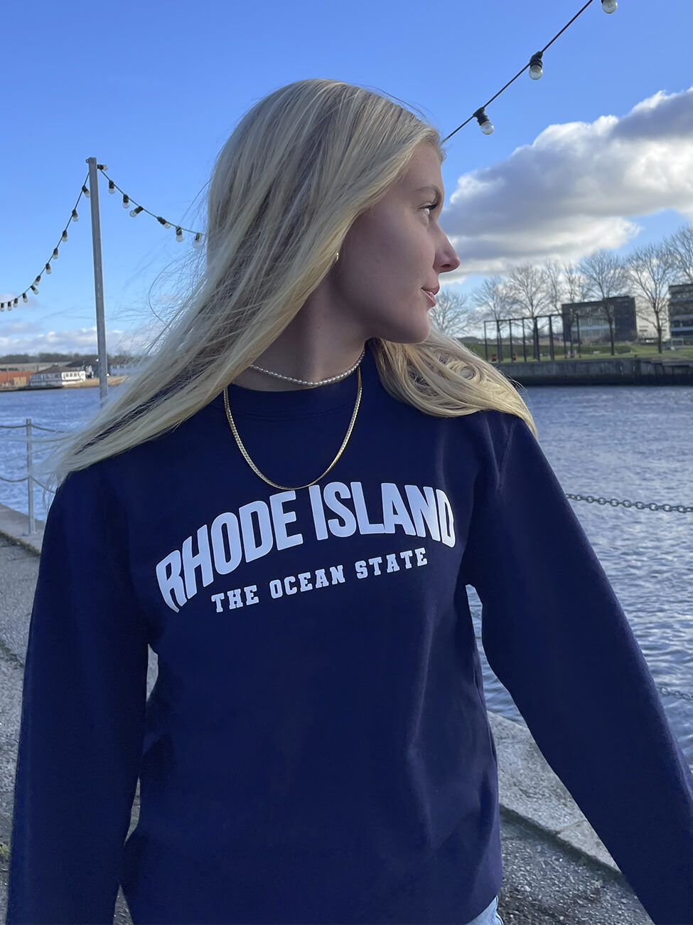 Rhode Island - Navy Sweatshirt