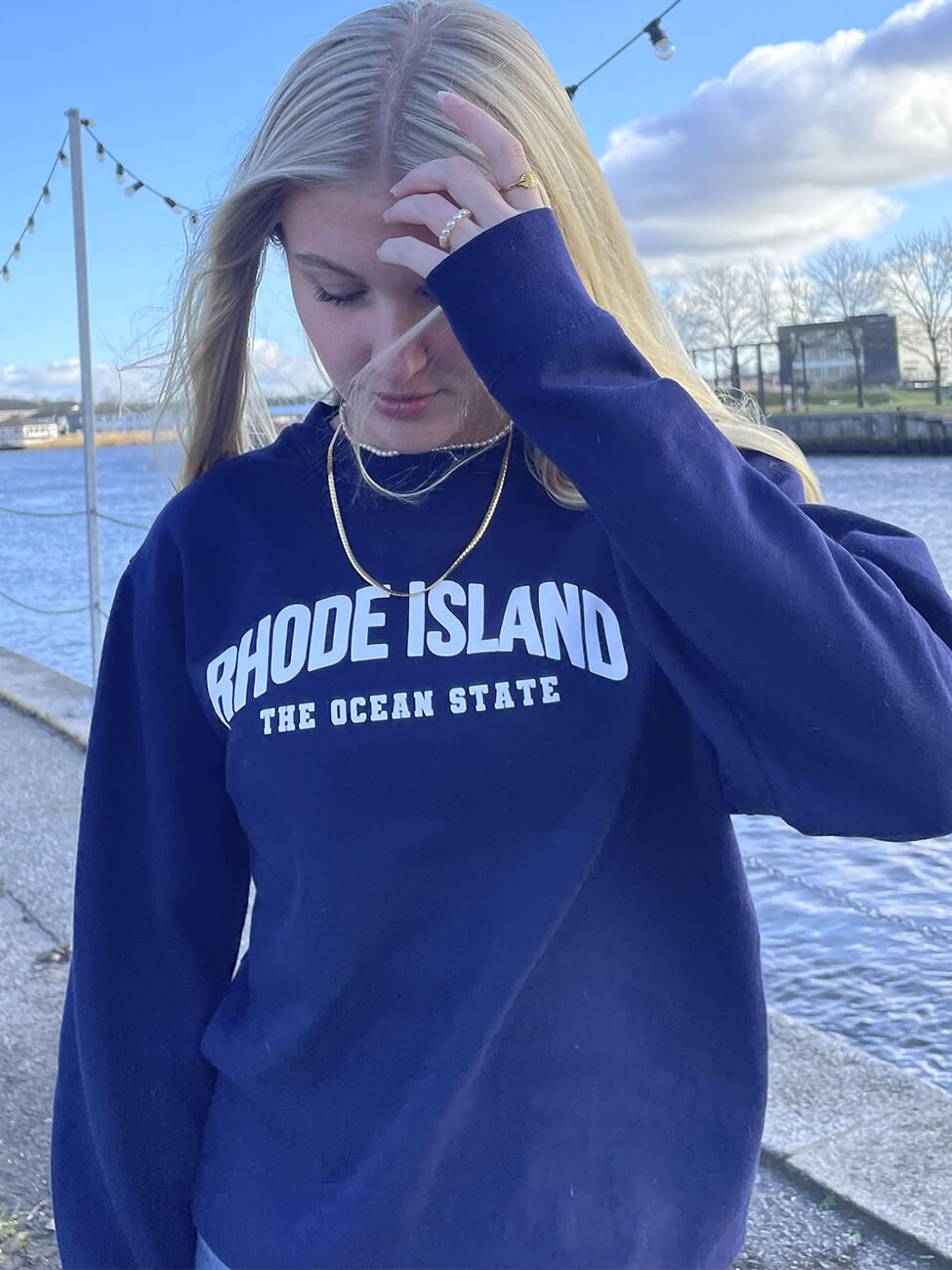 Rhode Island - Navy Sweatshirt