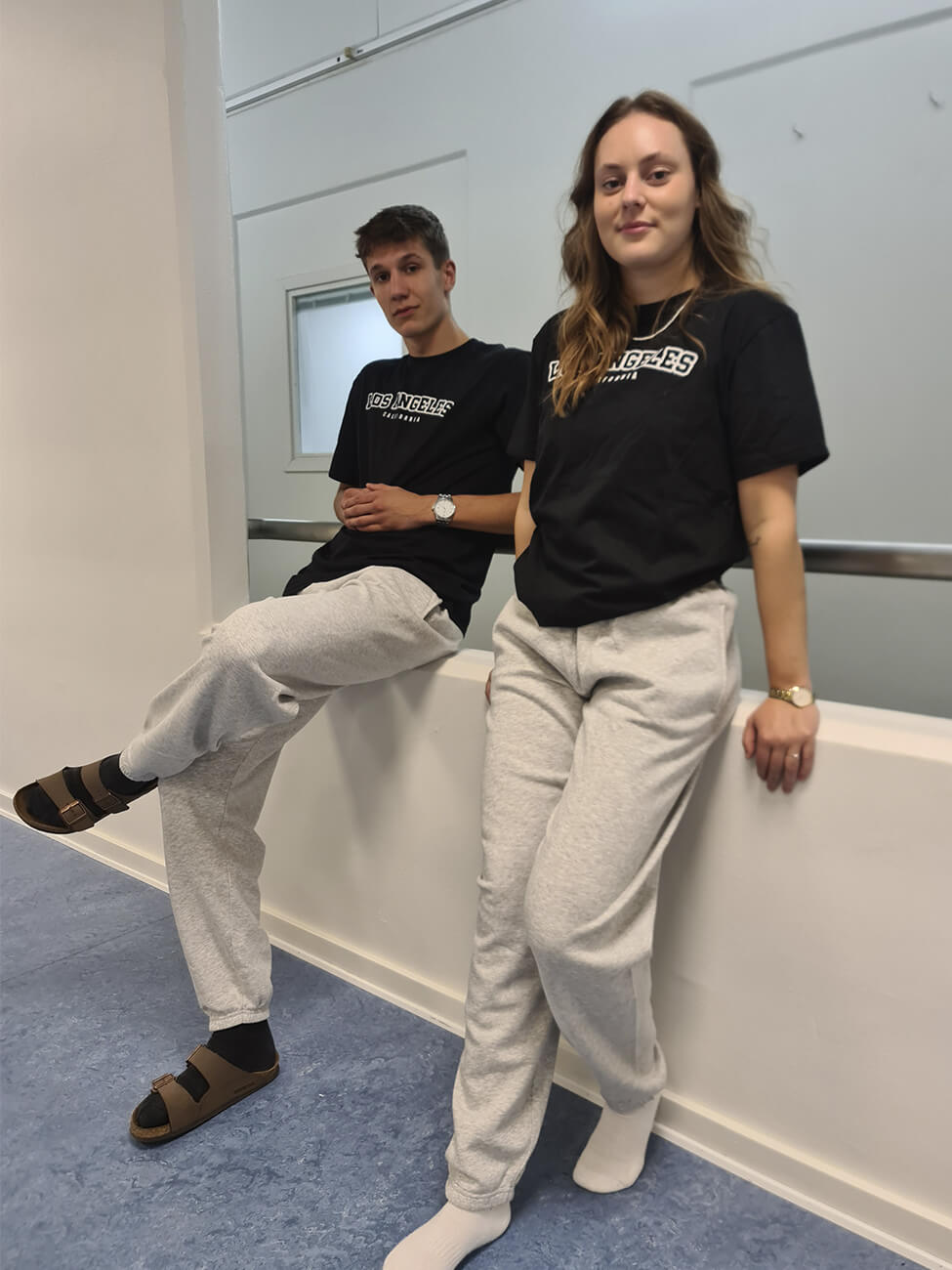 Lysegrå Sweatpants (Med elastik ved anklerne)