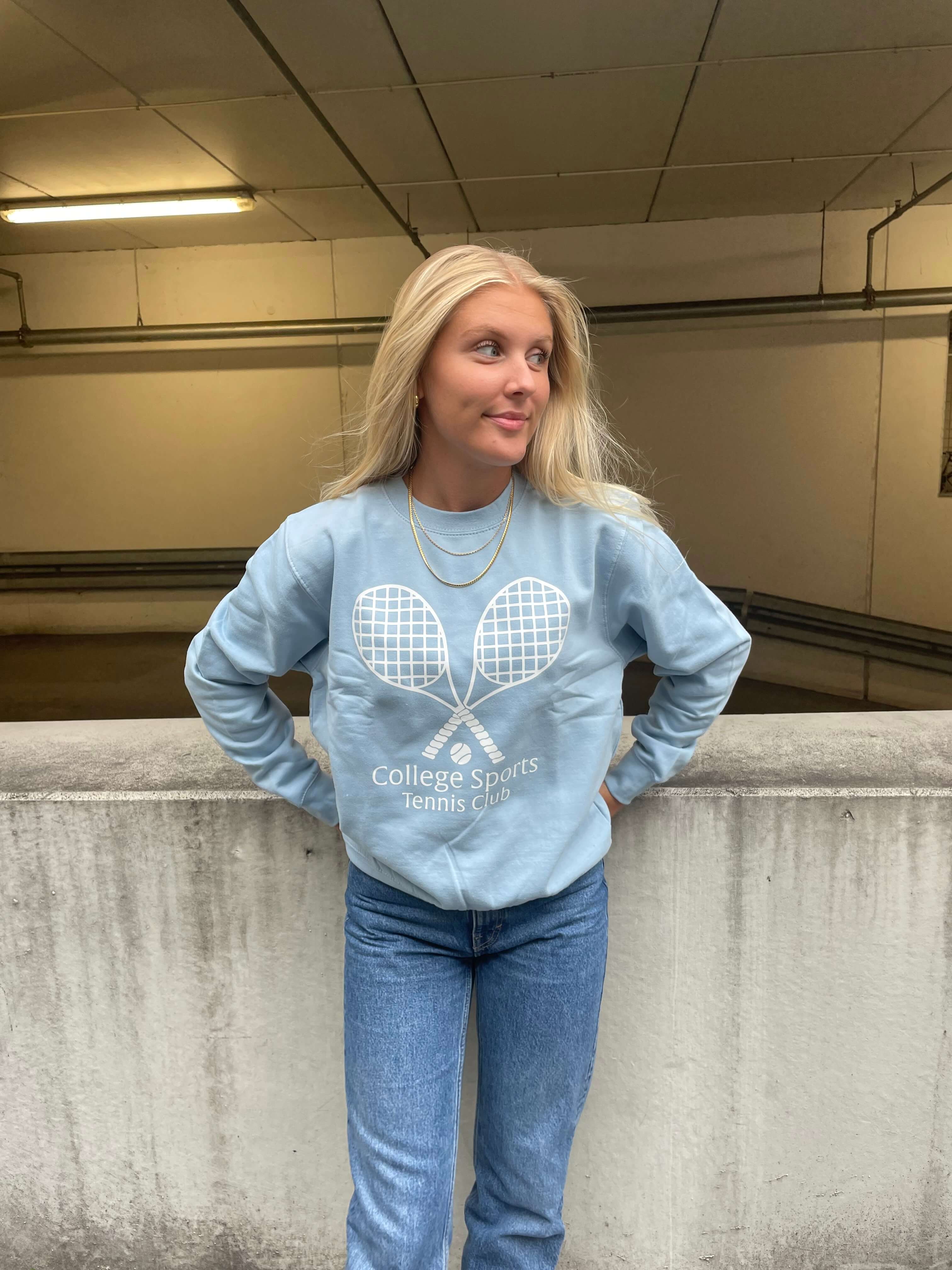 Tennis Club - Himmelblå Sweatshirt