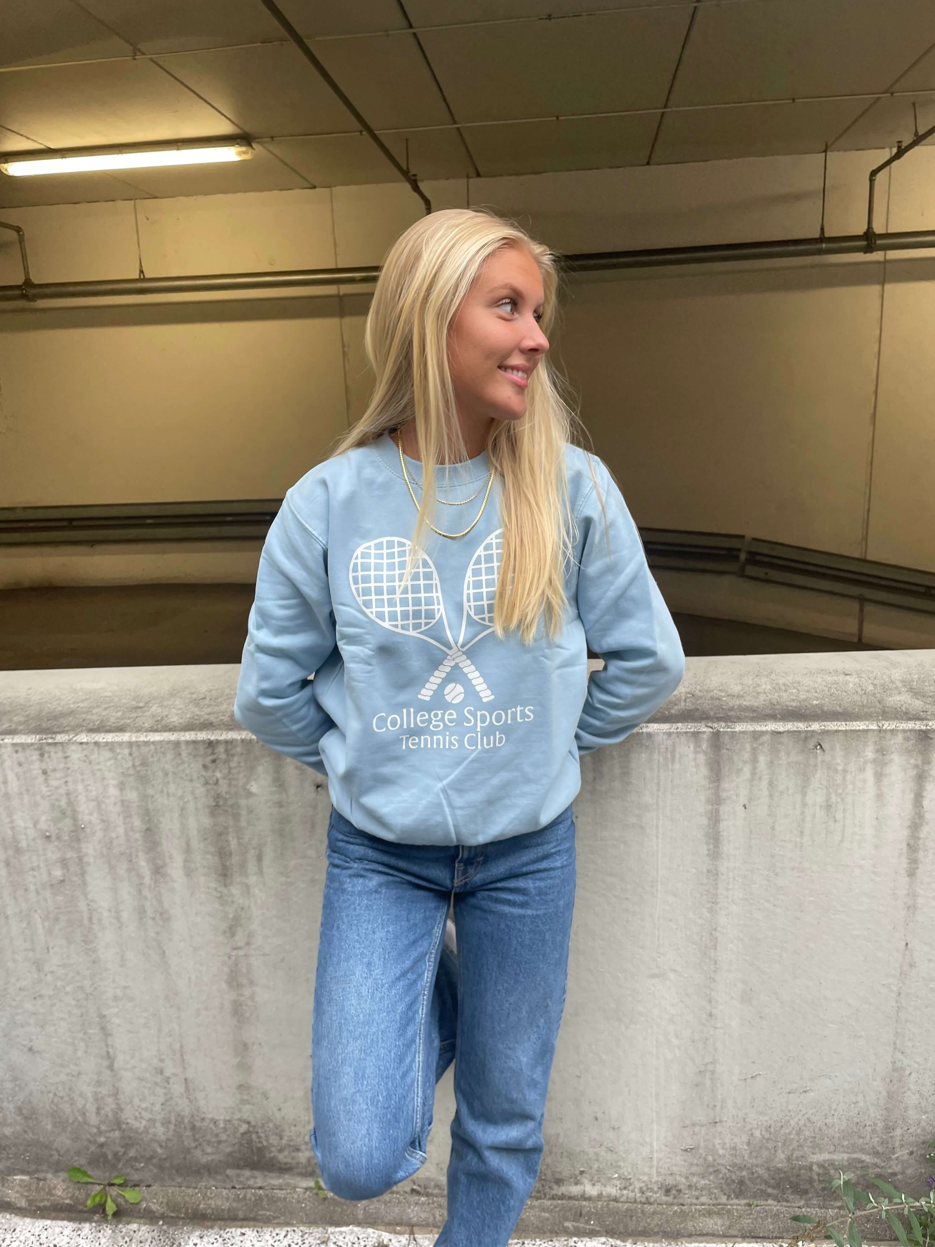 Tennis Club - Himmelblå Sweatshirt