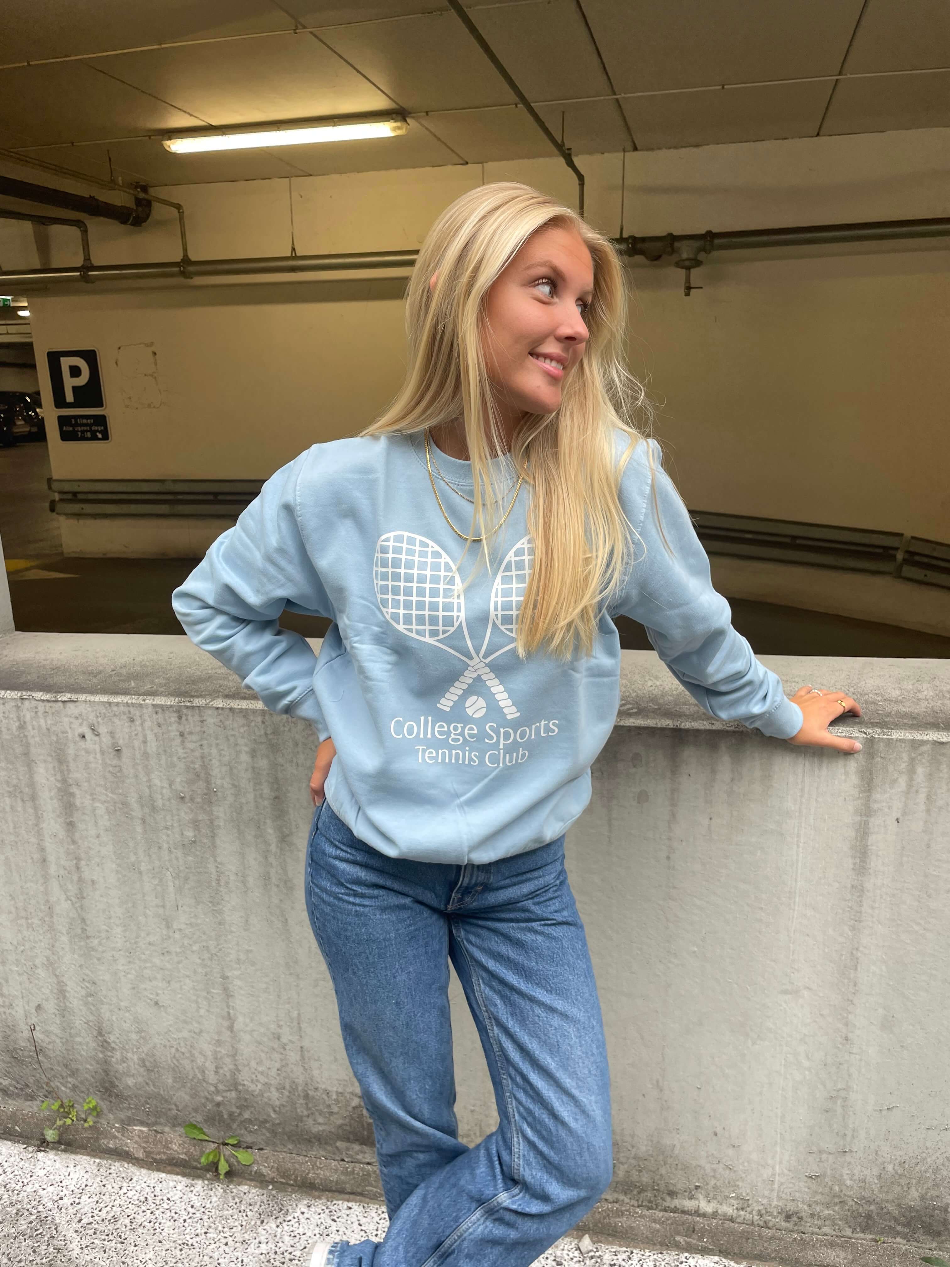 Tennis Club - Himmelblå Sweatshirt