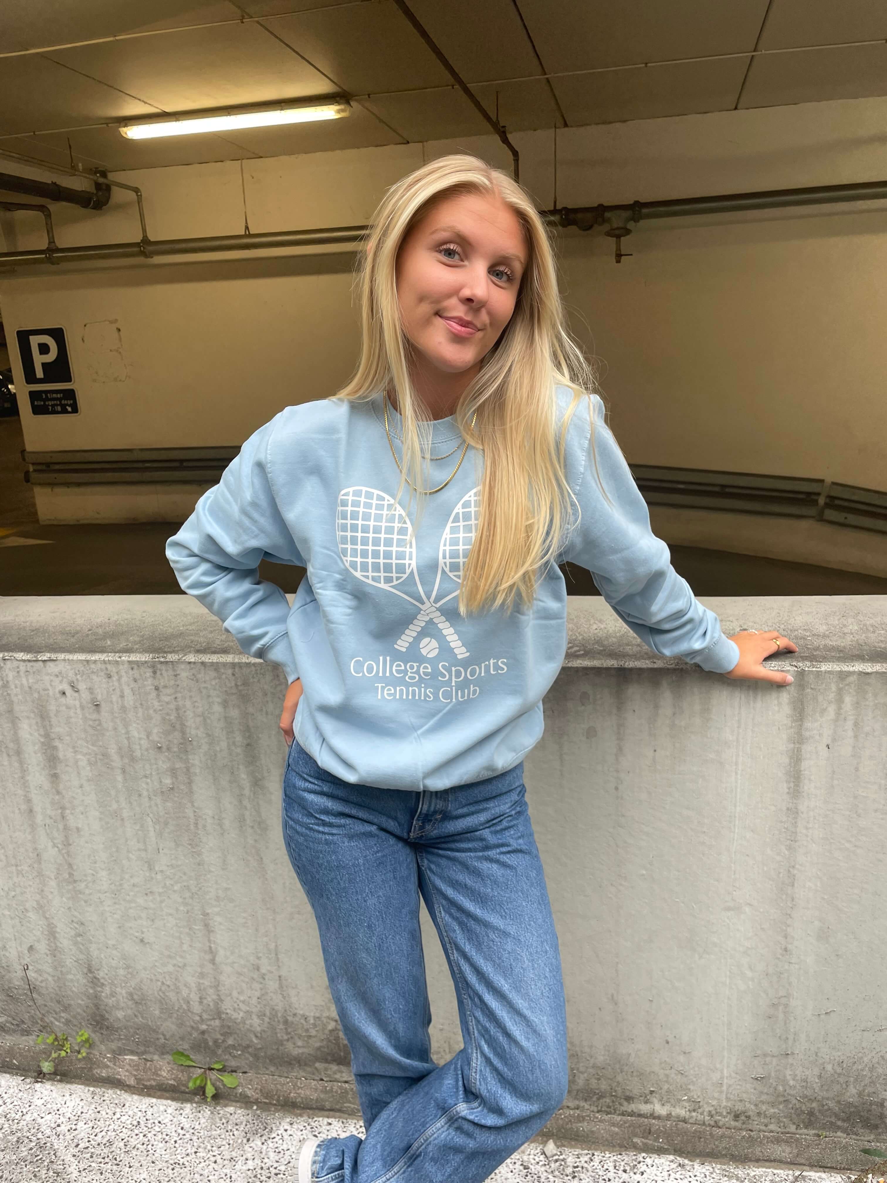 Tennis Club - Himmelblå Sweatshirt