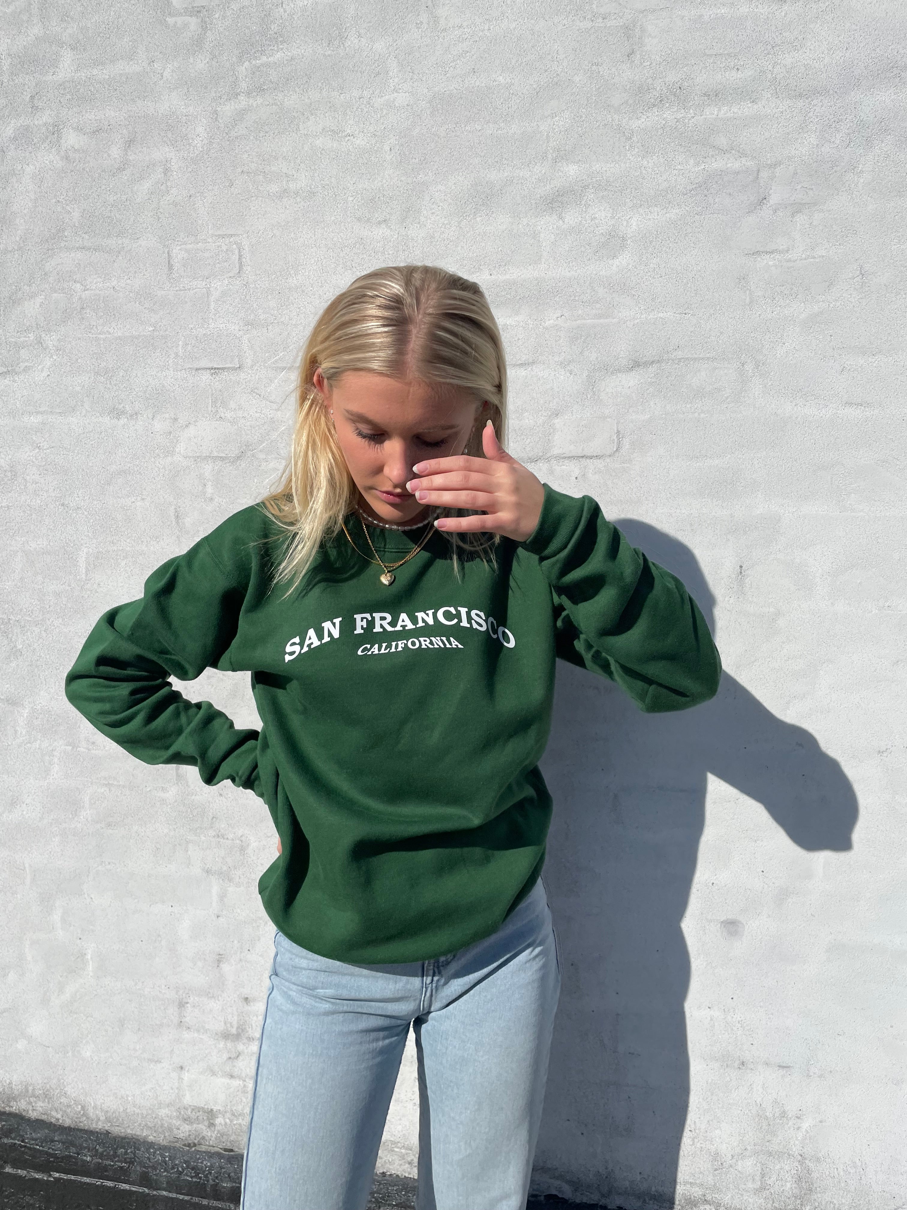 San Francisco - Grøn Sweatshirt