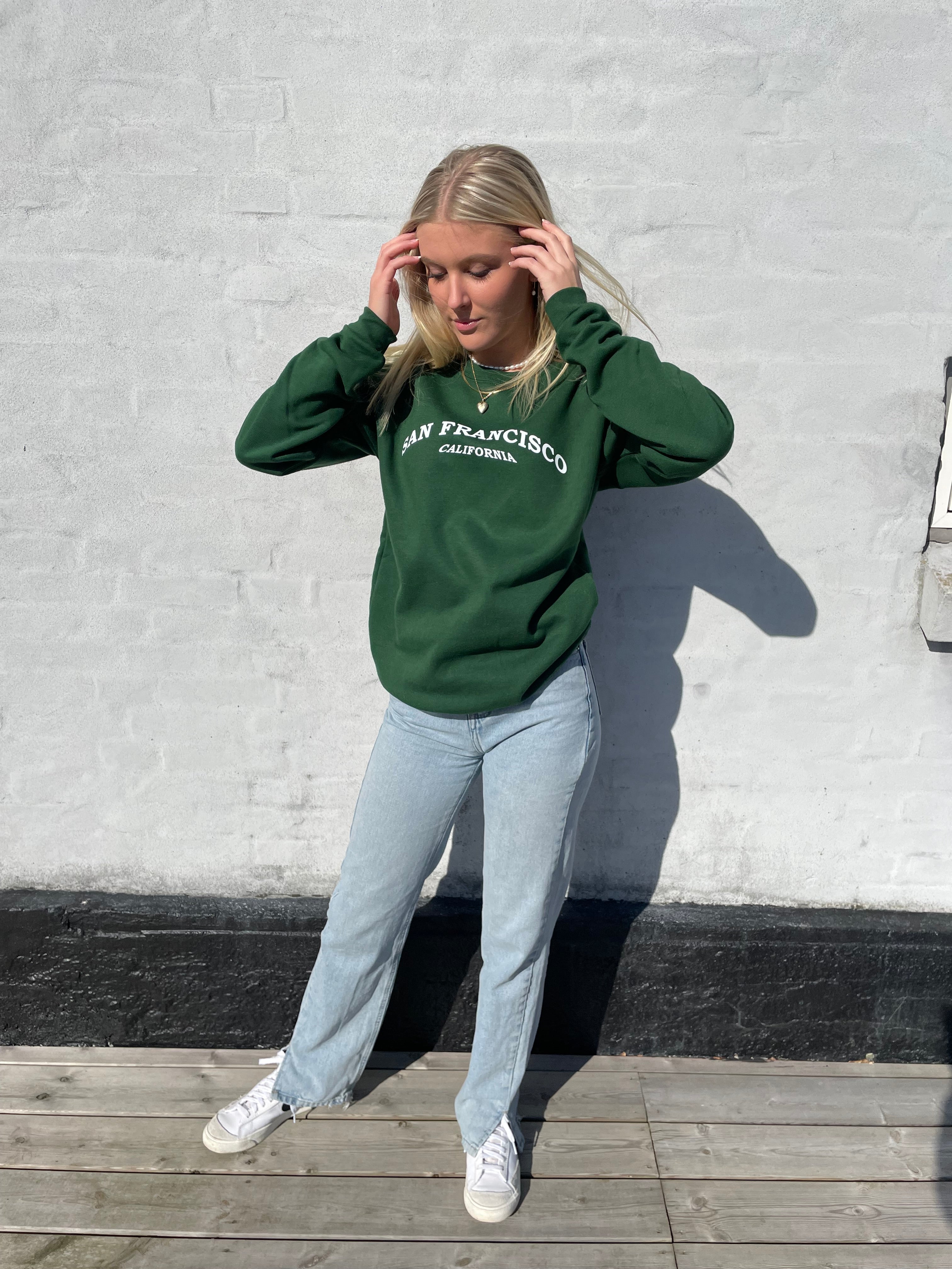 San Francisco - Grøn Sweatshirt