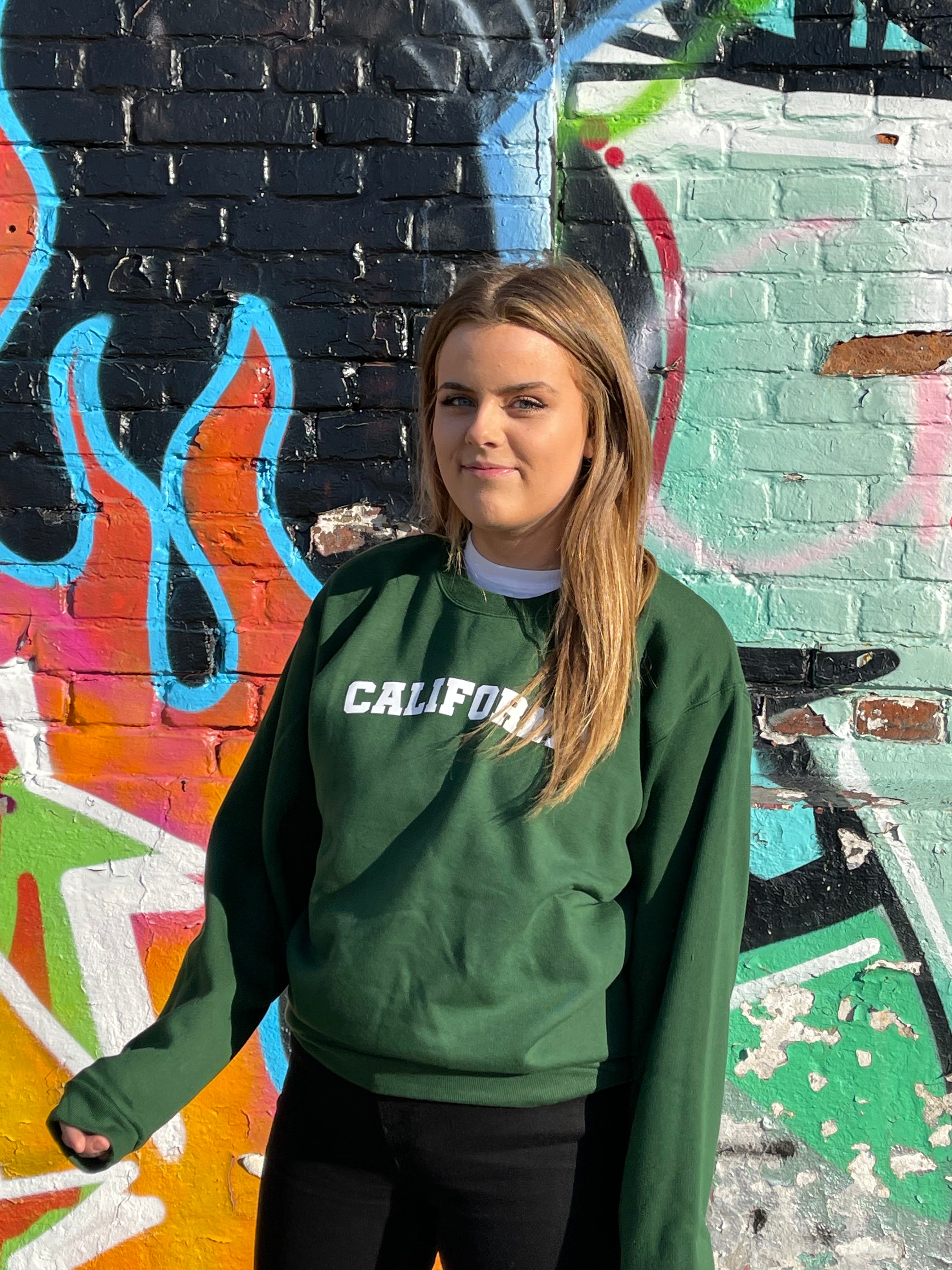 california grøn sweatshirt unisex - 0