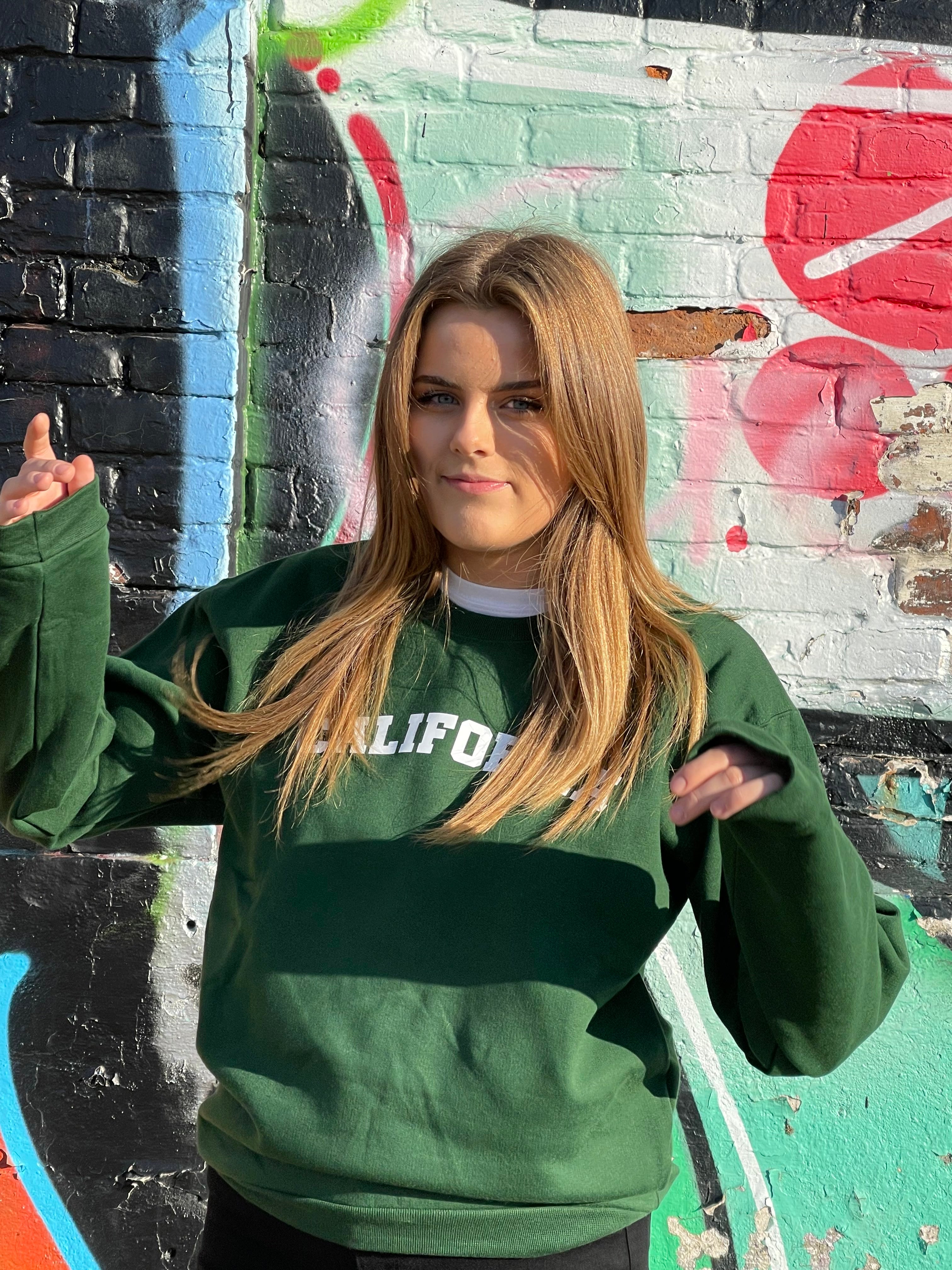 california grøn sweatshirt unisex - 3
