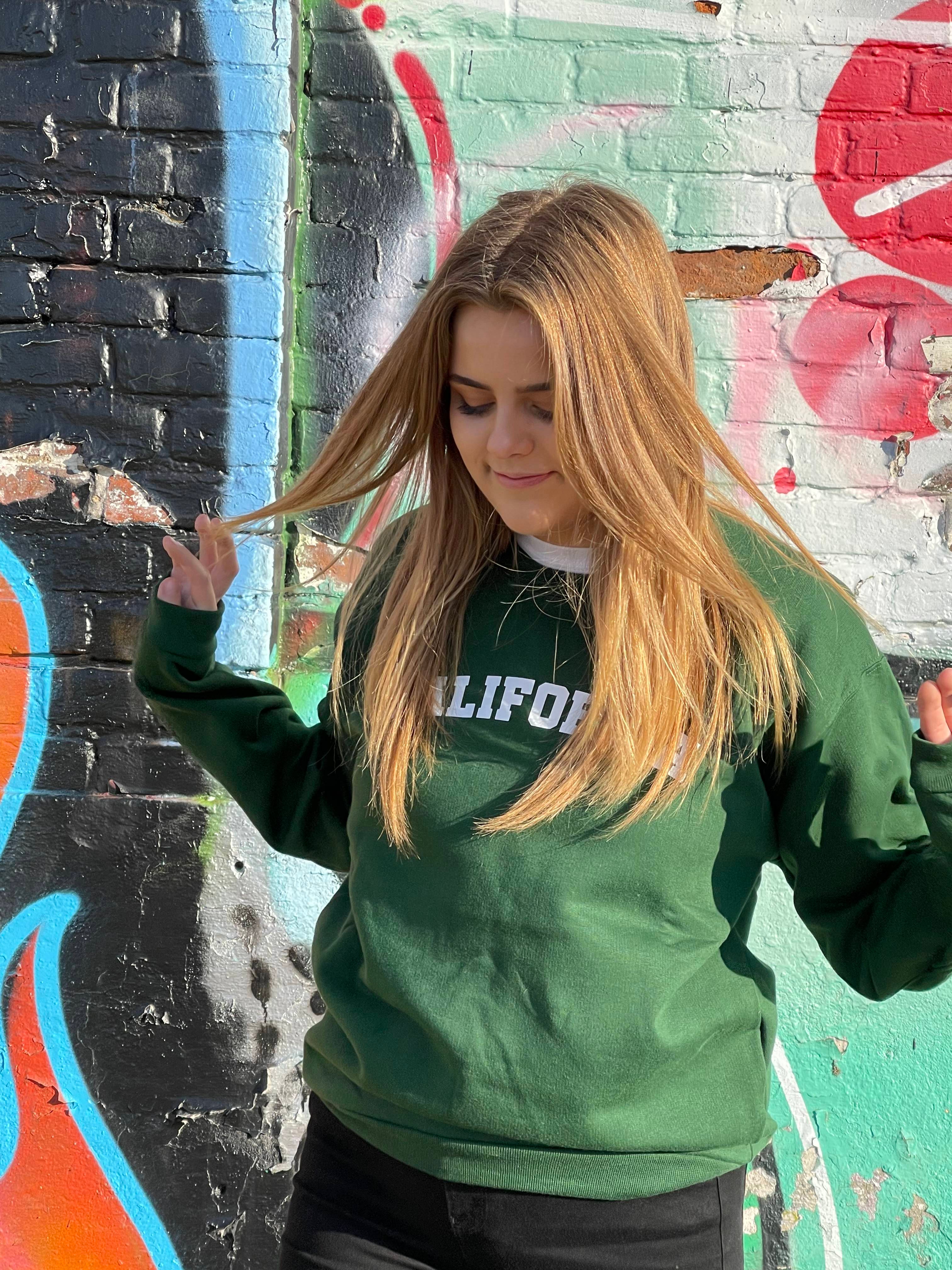 california grøn sweatshirt unisex - 1