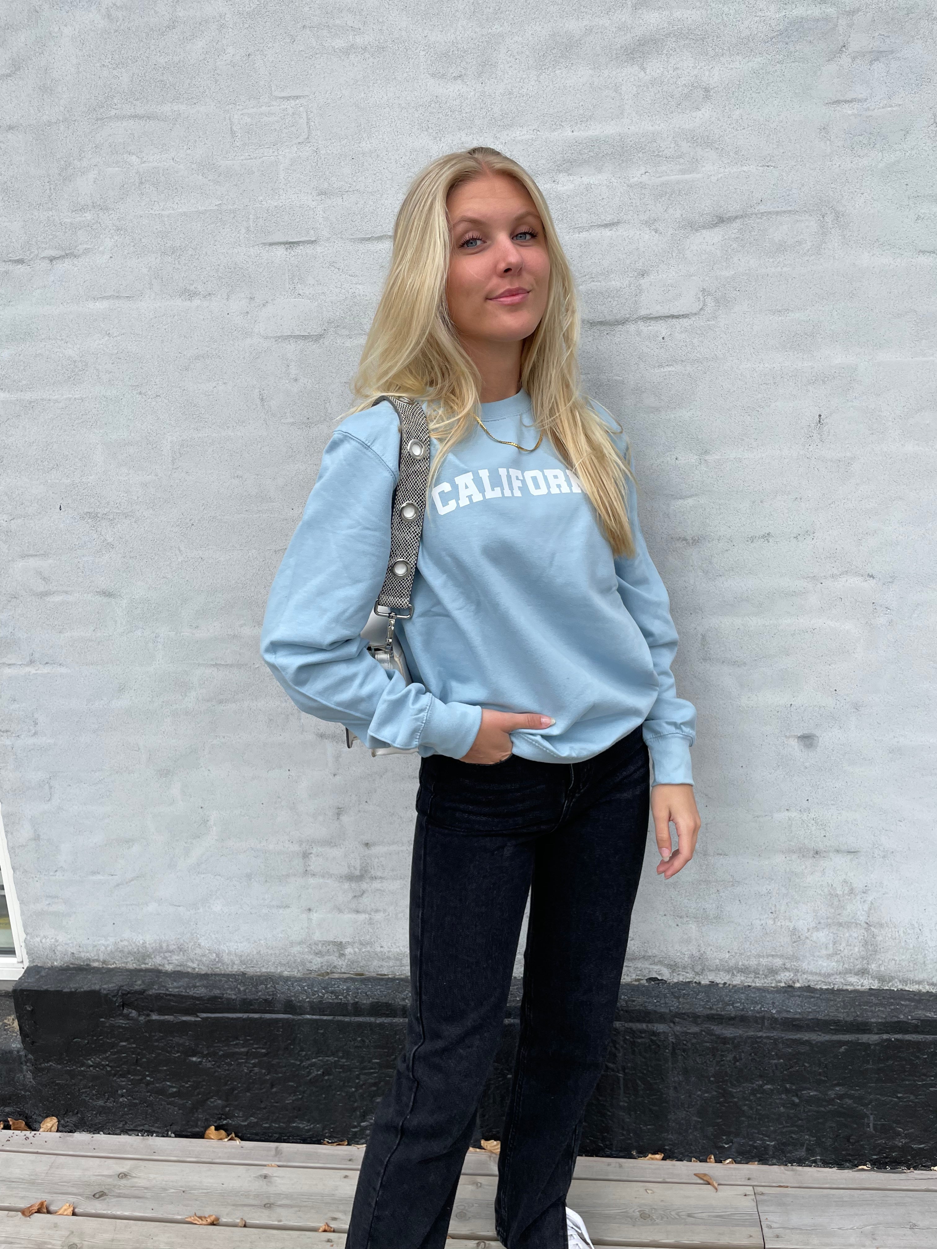 California - Himmelblå Sweatshirt