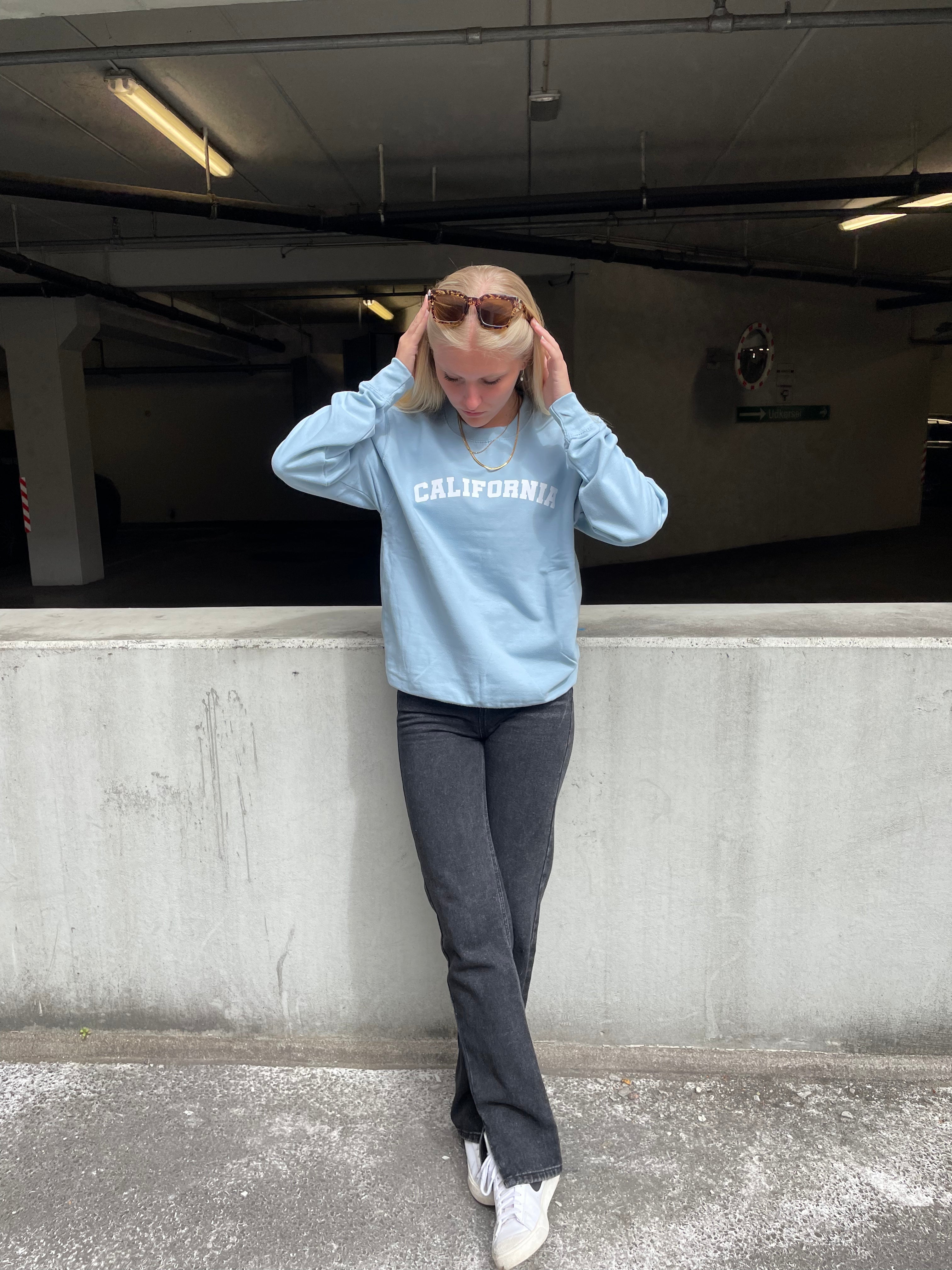 California - Himmelblå Sweatshirt