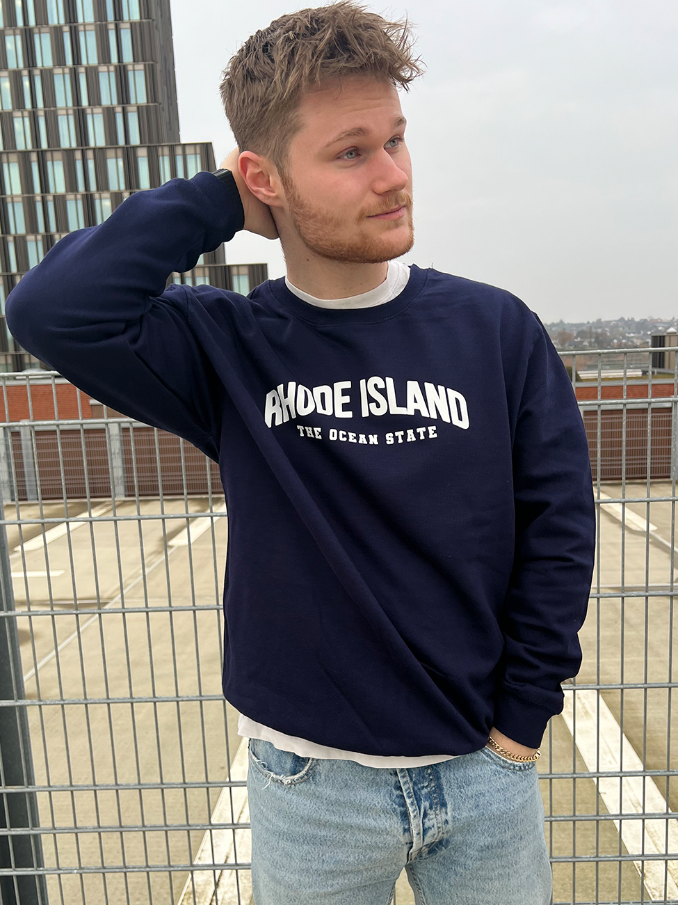 Rhode Island - Navy Sweatshirt
