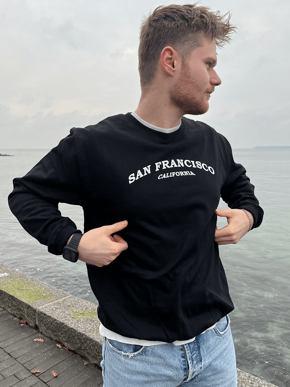 San Francisco - Sort Sweatshirt