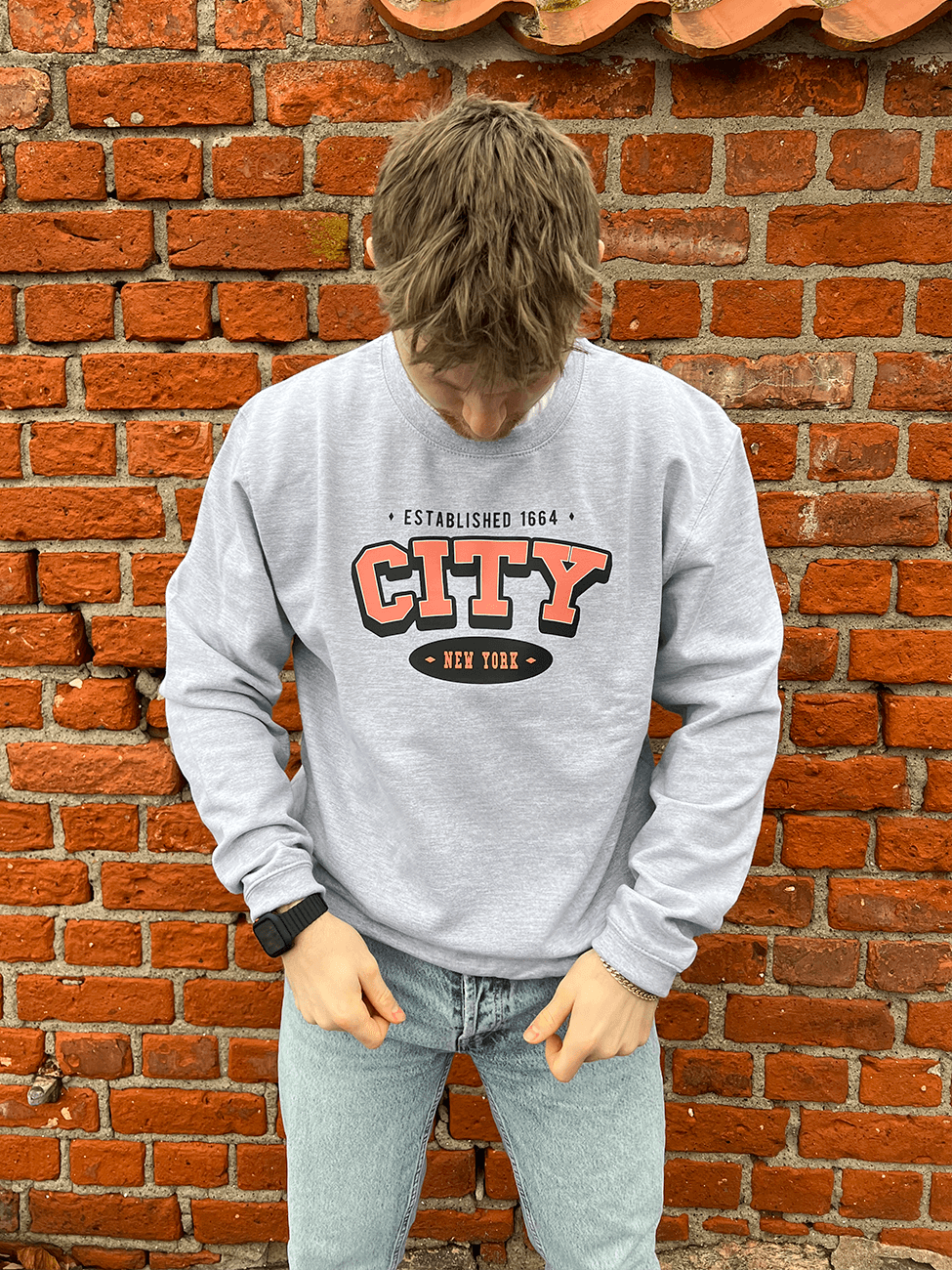 Varsity NYC - Grå Sweatshirt