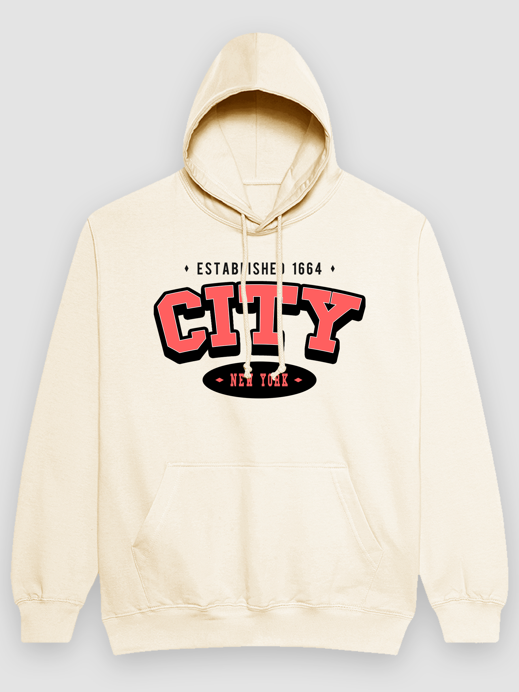 Varsity NYC - Grå Melange Hoodie