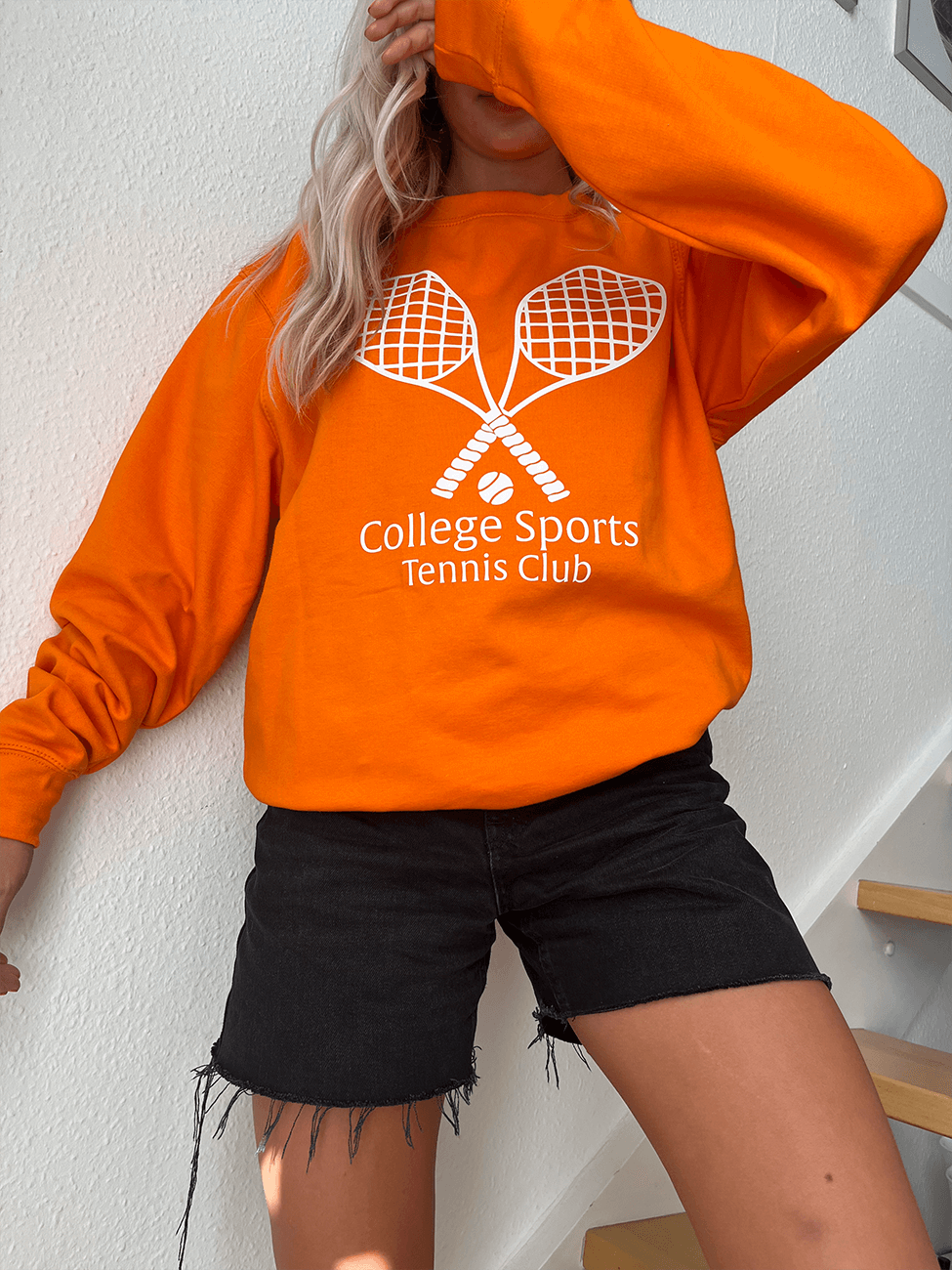 Tennis Club - Orange Sweatshirt