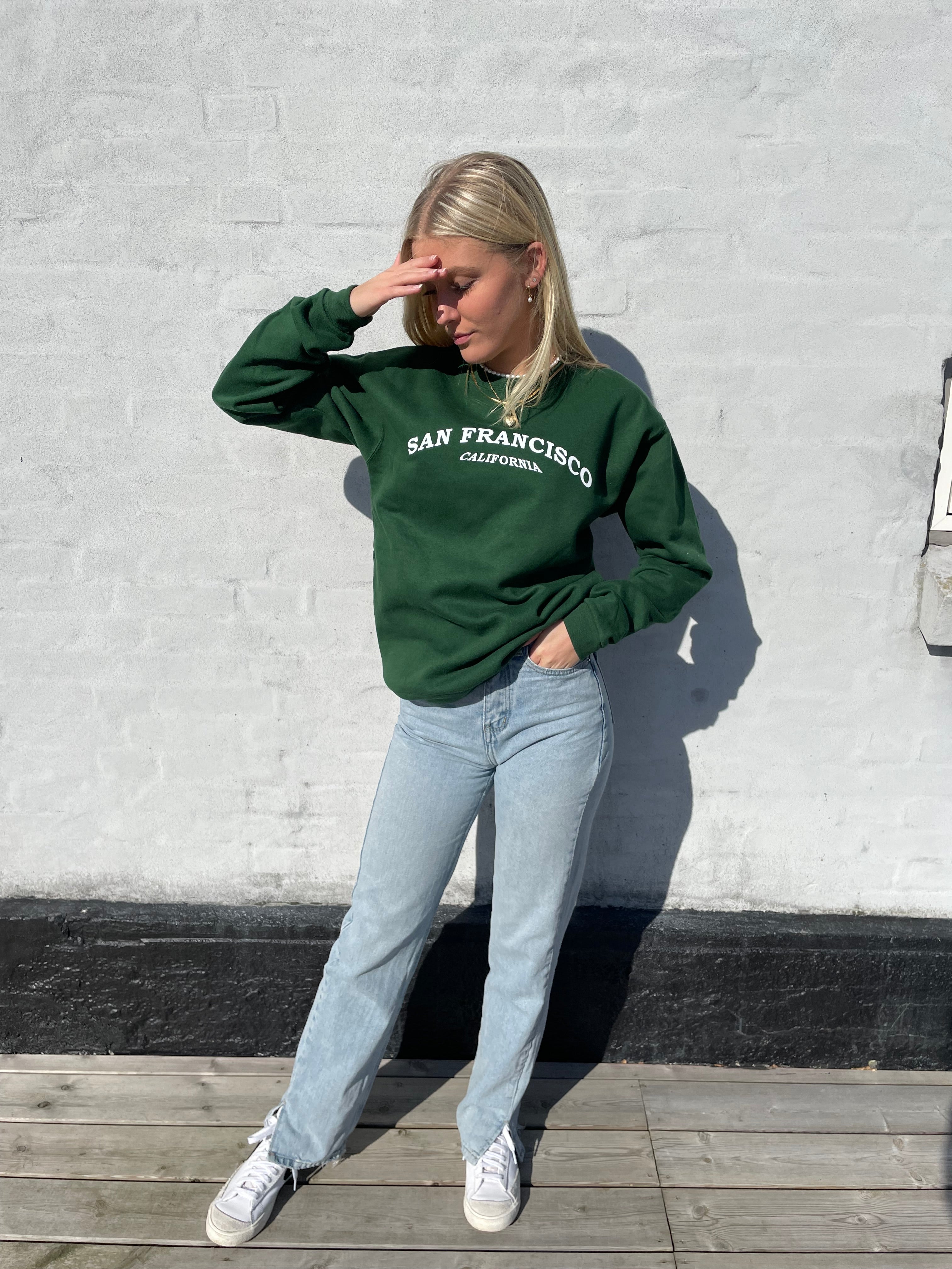San Francisco - Grøn Sweatshirt