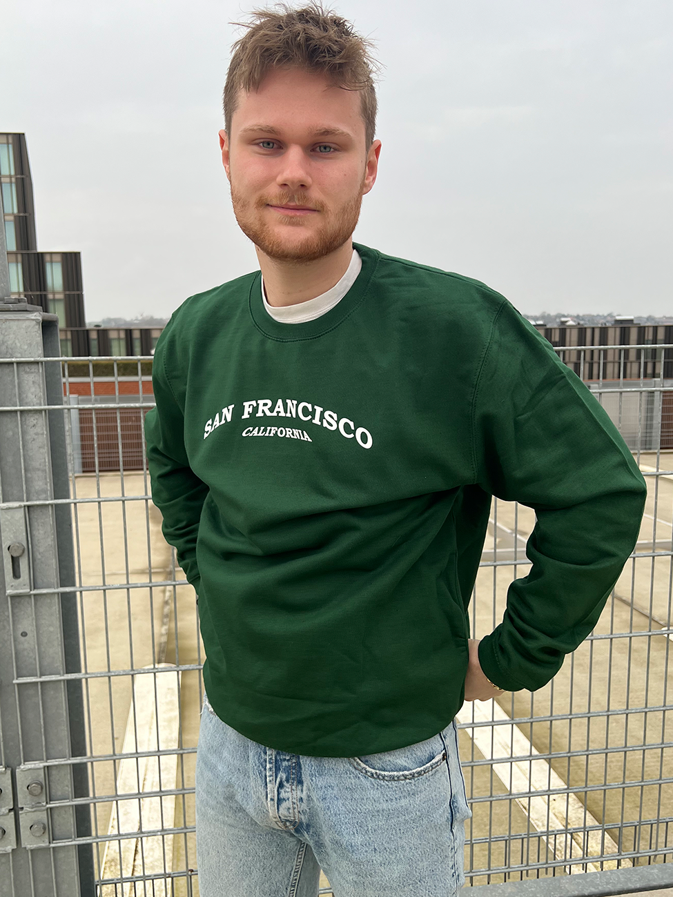 San Francisco - Grøn Sweatshirt