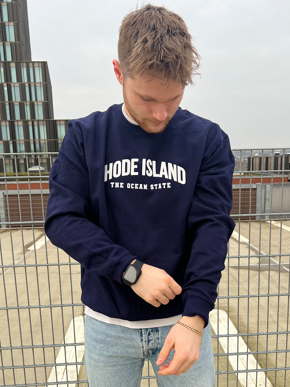 Rhode Island - Navy Sweatshirt