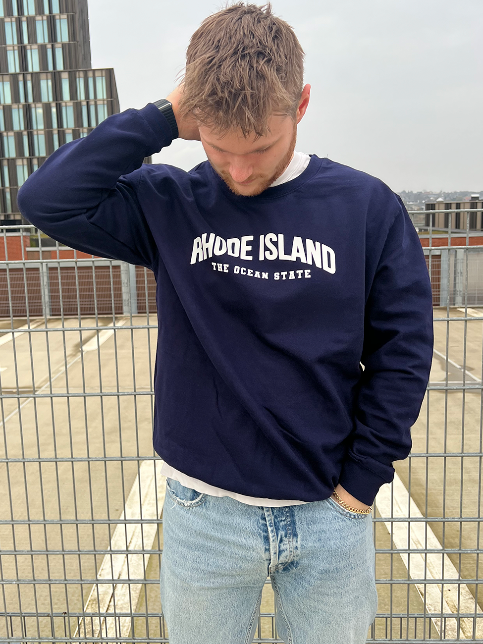 Rhode Island - Navy Sweatshirt